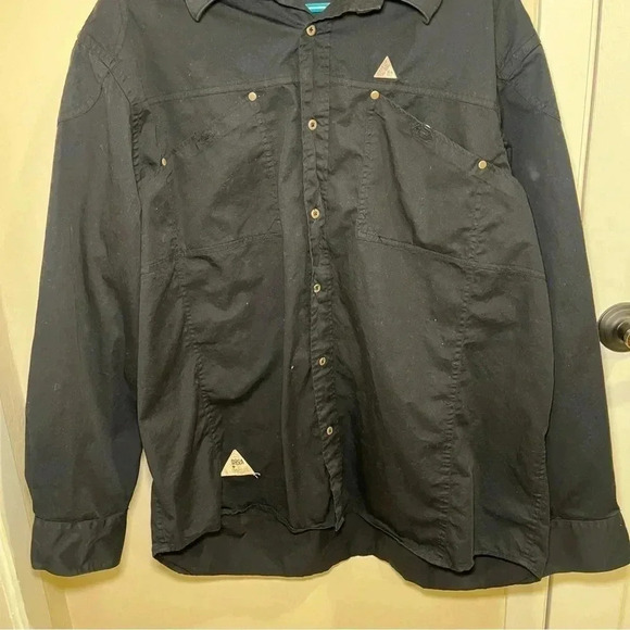 Rocawear Size 3x Y2K Hip Hop Long Sleeve Button Shirt Pyramid Logo - Picture 3 of 12